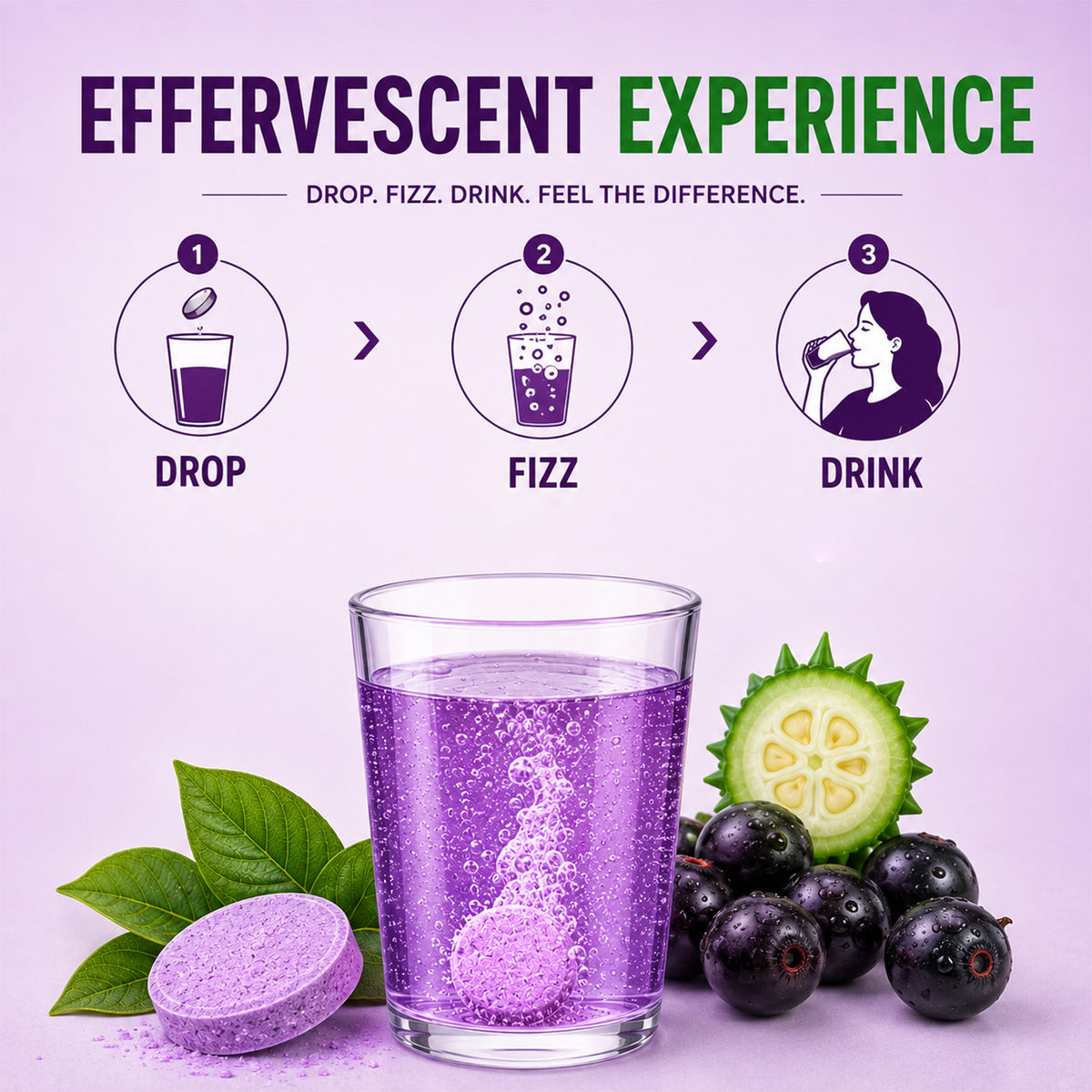 Jamun Karela Effervescent Tablets – Refreshing Daily Supplement