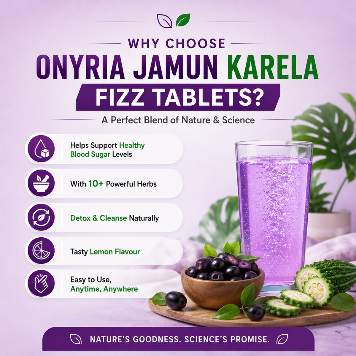 Jamun Karela Effervescent Tablets – Refreshing Daily Supplement