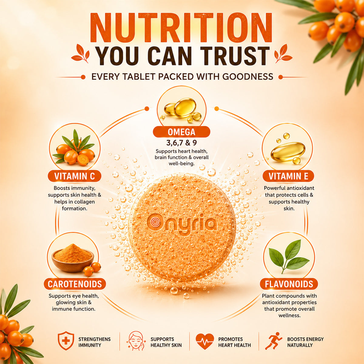 Sea Buckthorn Effervescent Tablets – Daily Wellness Formula