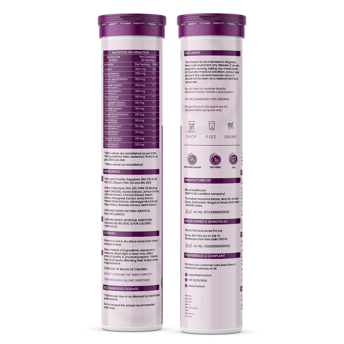 Jamun Karela Effervescent Tablets – Refreshing Daily Supplement